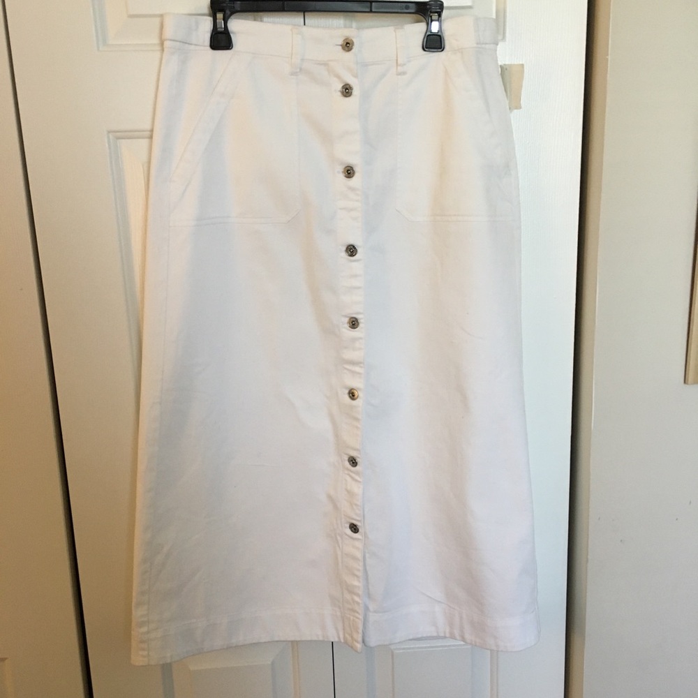 🐴 Ralph Lauren- White Jean/Denim Skirt